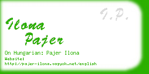 ilona pajer business card